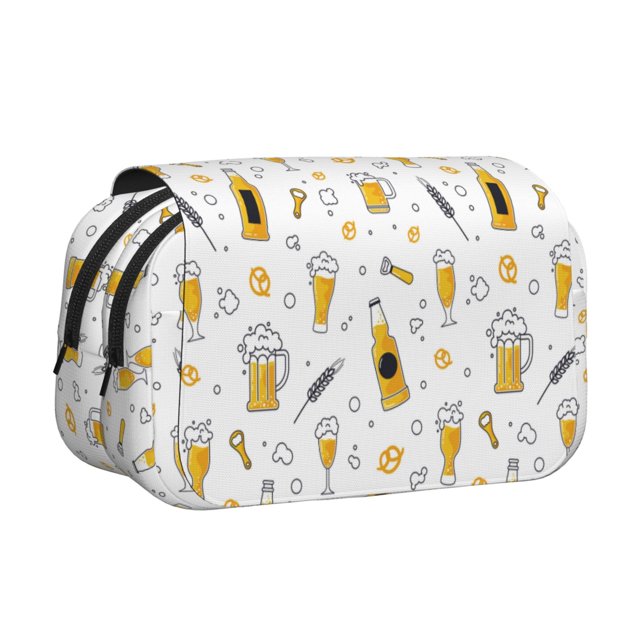 Easygdp Beer para Estuche de Lápices con Tapa Flip, Suministros de Oficina y Universidad para Adolescentes y Adultos