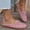 Pink, variant on Women's Perforated Bow Mule Loafers Round Toe Faux Suede Slip On Backless Non Slip Casual Flat Mules For Daily Wear Blue 9