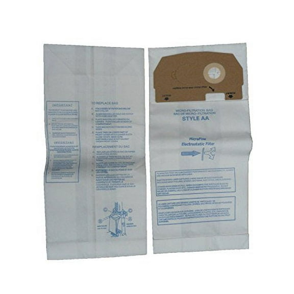 9 Compatible with Eureka Victory and True Hepa Upright Style AA Microfiltration Vacuum Bags