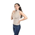 thumbnail image 2 of Blusa sin mangas con cuello alto /Juvenil, 0238 (Beige) beige CH, 2 of 4