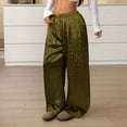 thumbnail image 6 of Womens Leopard Print Pants Wide Leg Lounge Sweatpants Elastic Waist Casual Trousers with Pockets, 6 of 8