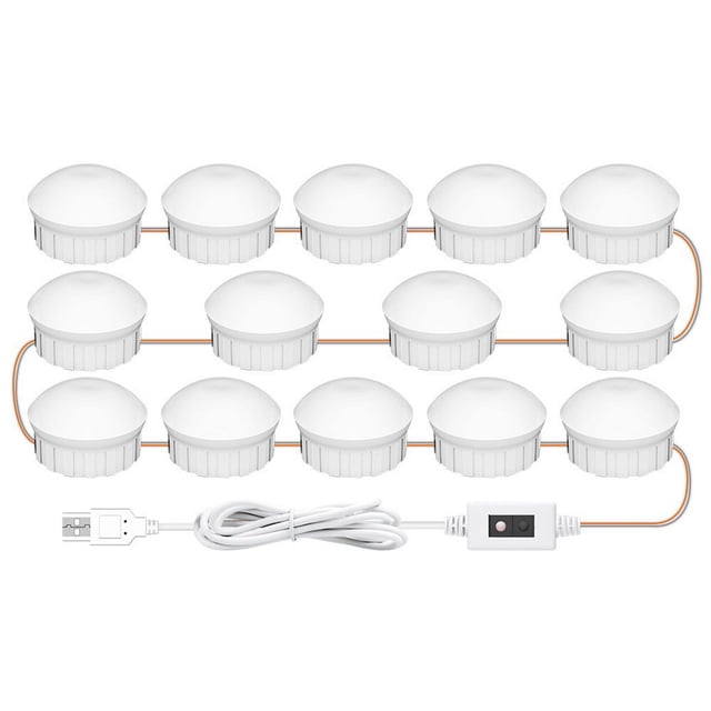 1 Set Vanity Mirror Lights Soft Lighting Eye Protection Smart Hand Sensor Adjustable Brightness Illumination 5V Bathroom Mirror Light Dressing Table Lamps for Home Use