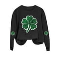 thumbnail image 3 of St Patricks Day Shirt Women Funny Long Sleeve Crewneck Pullover Shamrock Clover Print Shirts Green Party Tops Womens St Patricks Day Sweatshirt, 3 of 4