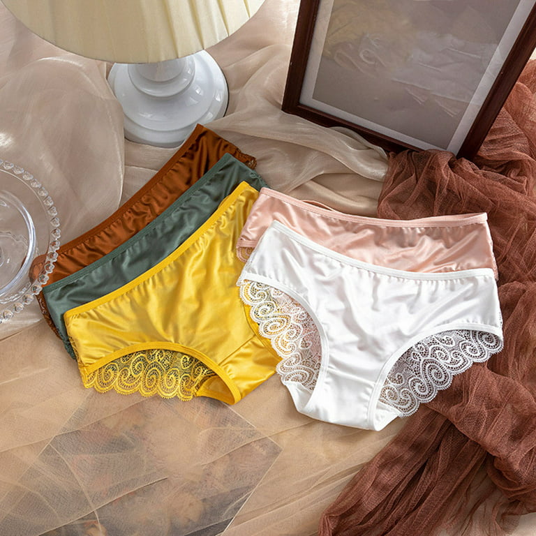 PMUYBHF Plus Size Underwear For Women Boyshorts Women'S Hollow Thin Strap  Panties Comfortable Breathable Lace Satin Stitching Briefs Underwear Women  Seamless Briefs 7.99 