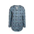 thumbnail image 2 of Gvmfive Women Plaid Print Button Up Side Pockets Casual Loose Shirt Blouse, 2 of 6