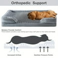PORK Luxury Orthopedic Dog Bed EasytoClean Plush Bolster Sofa Bed