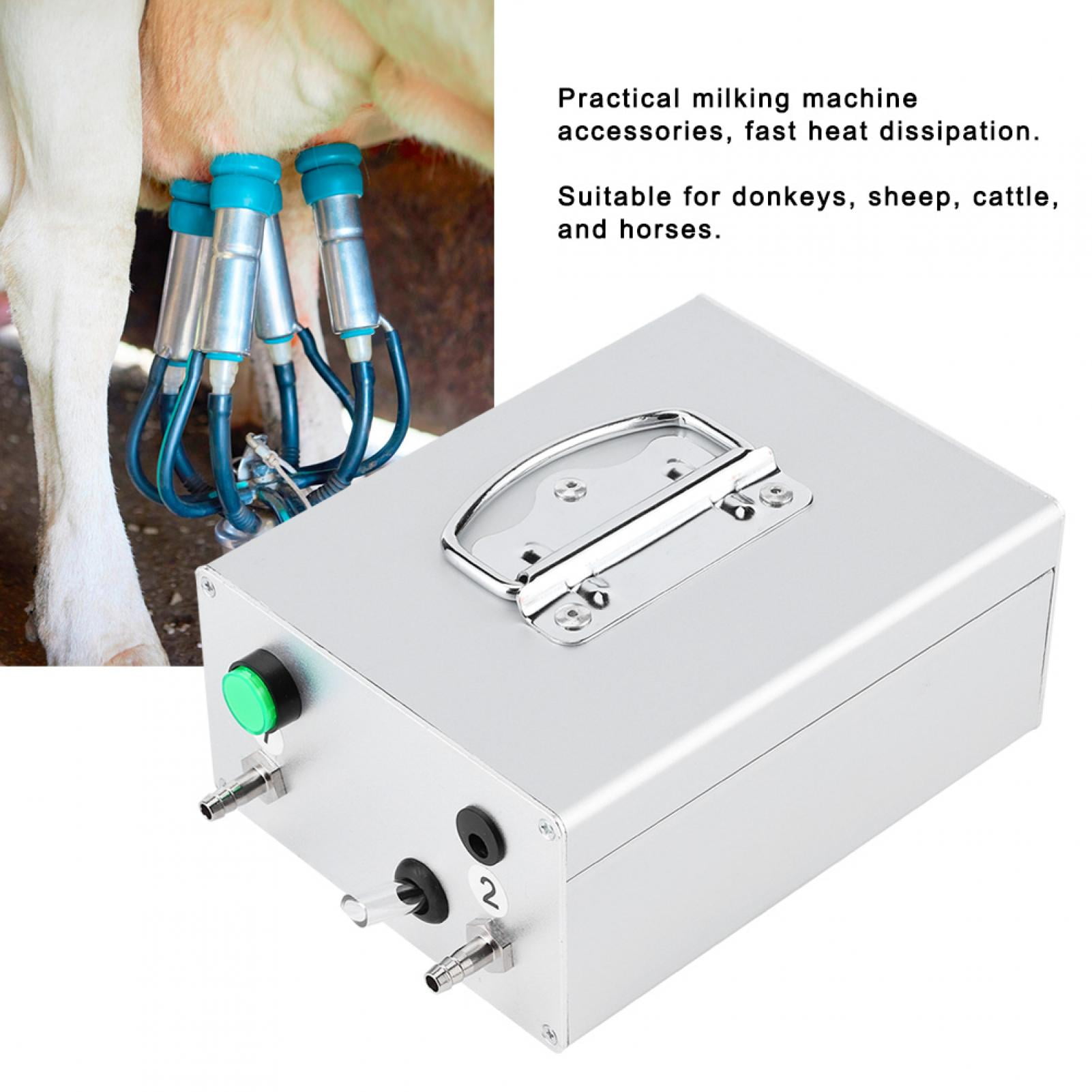 BIMZUC Pulsation Electric Milking Machine Vacuum Pump for Sheep and Cattle, Aluminum Alloy Shell, 48W Copper Core, 16x12x7cm / 6.3x4.7x2.8in EU Plug