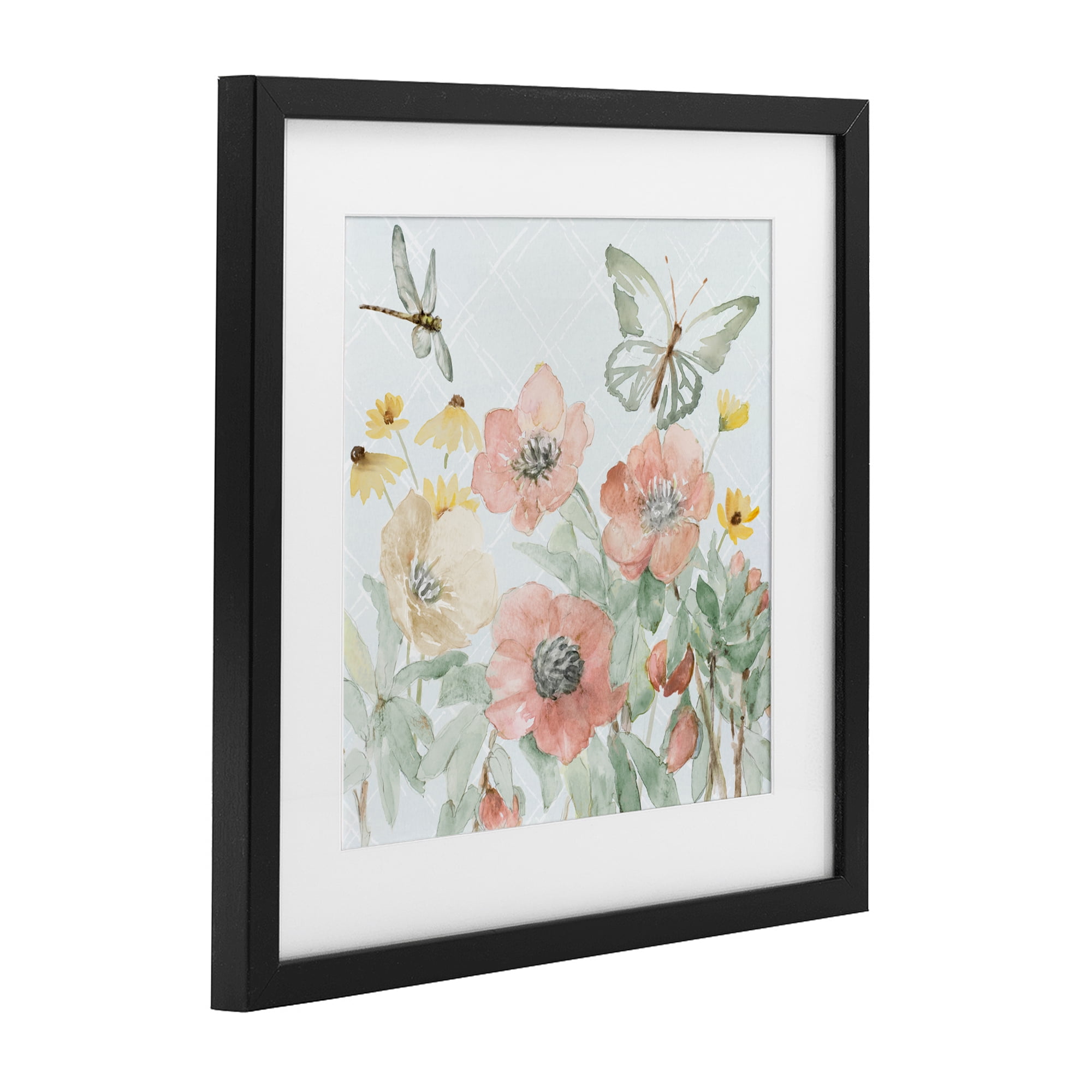 Stupell Industries Garden Joy Butterflies Black Framed Print Under Glass, design by Lanie Loreth