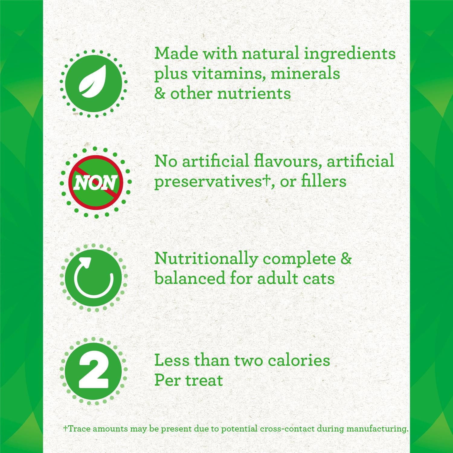 Gâteries dentaires pour chats adultes Greenies, saveur d'herbe à chat 60g