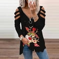 thumbnail image 1 of Pntutb, sudaderas de cuello redondo de Navidad de manga larga para mujer, suéter holgado informal, tops, blusa con estampado de gato y Papá Noel, ropa de otoño Pntutb Pntutb-7232, 1 of 1