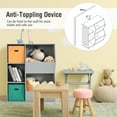 thumbnail image 6 of Costway Storage Cubby Bin Floor Cabinet Shelf Organizer with 2 Baskets Gray, 6 of 9