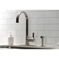 thumbnail image 4 of Kingston Brass LS8718CTLBS Continental Single-Handle Kitchen Faucet with Brass Side Sprayer, Brushed Nickel, 4 of 7