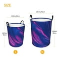 thumbnail image 5 of Balery Neon Gradient Blue Round Laundry Basket with Handles Waterproof Freestanding Laundry Hamper for Clothes Toys in the Dorm and Family-Small, 5 of 8