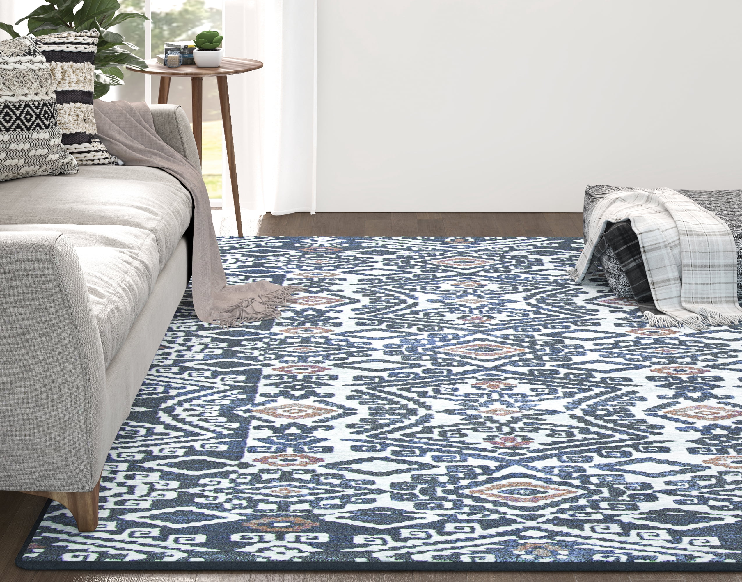 Couristan Everest Bohemia Denim-Ivory Area Rug