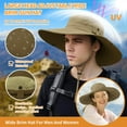 thumbnail image 2 of XXL Oversize &Wide Brim Sun Hats for Men UPF 50+ & Waterproof Fishing-Hat Boonie Bucket for Hiking Safari Beach Garden, 2 of 5