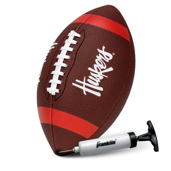 Franklin Sports NCAA Junior PVC Football - 8.5" - Nebraska Huskers