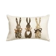 thumbnail image 3 of Yhmxh Easter Bunny Throw Pillow Cover, 12 x 20 Inch Cute Rabbit Rectangle Linen Cushion Case, Wildflowers Throw Pillow Case Decoration, Holiday Farmhouse Decoration for Bed Sofa Couch, 3 of 7