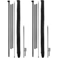 thumbnail image 1 of 2 Set of Feather Flag Pole Kit, Aluminium Alloy Fiberglass Banner Flagpole Kit with Ground Spikes Swooper Feather Outdoor Flag Pole for Business Advertising School Sporting Events, 1 of 7