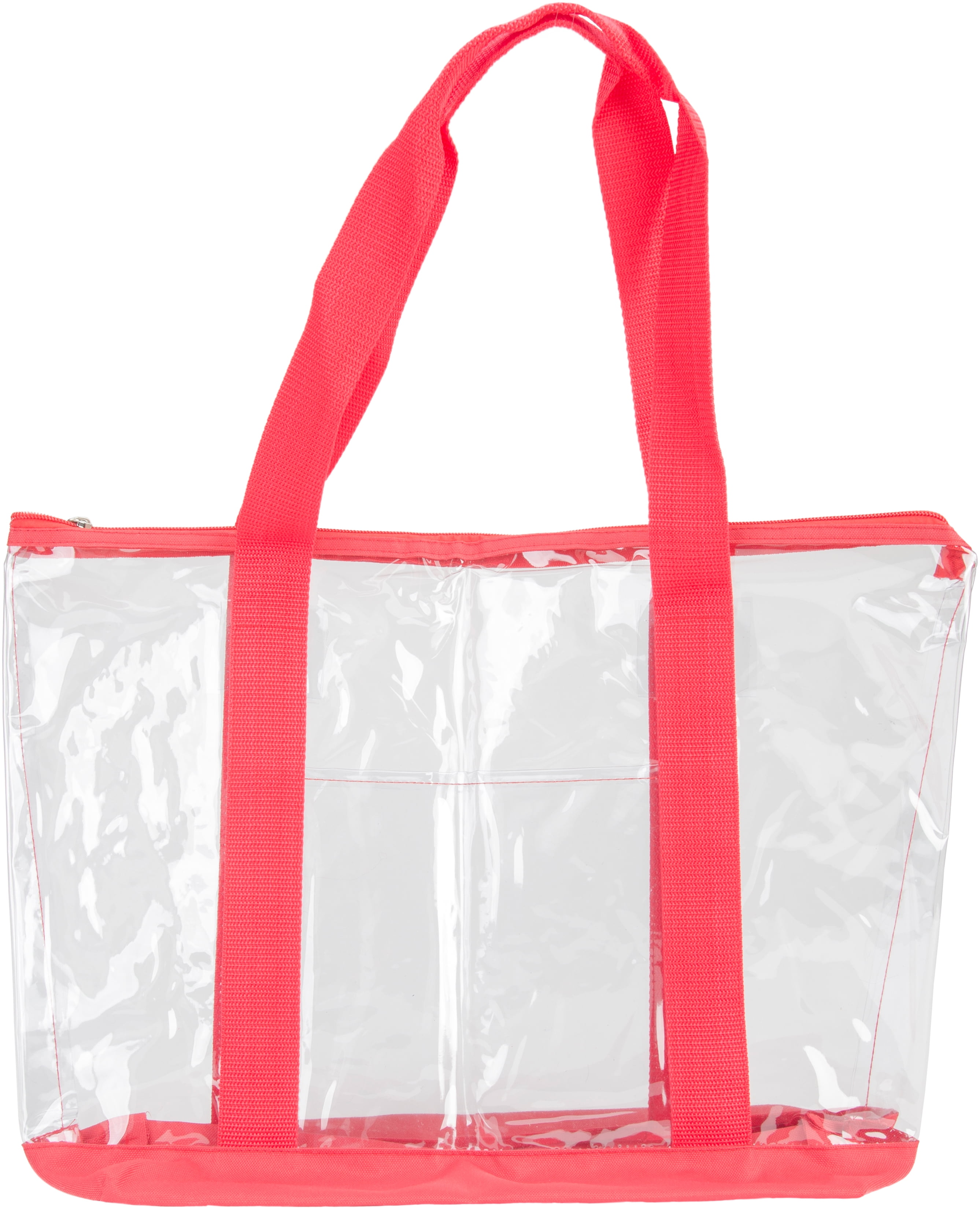 Innovative Home Creations AllPurpose Clear Tote BagRed 19
