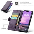 thumbnail image 3 of CaseMe Leather For iPhone 17 Pro Max Wallet Case with RFID Blocking, For iPhone 17 Pro Max Case Wallet for Women Men Card Holder Magnetic Clasp Kickstand Folio Case for iPhone 17 Pro Max,Purple, 3 of 11