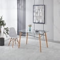 thumbnail image 1 of Mesa de Comedor Reforzada Rectangular de Vidrio Cristal Templado Elly Decor, 1 of 6