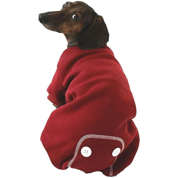 Midlee Burgundy Dog Pajamas (XX-Large)