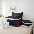 thumbnail image 5 of Erosebridal Balck Game Console Bed in a Bag Twin Size,Multicolor Graffiti Hippie Bed Set,Splatter Ink Bedding Twin Size For Boys,Super Cozy Bedroom Decor Reversible,7 Pieces, 5 of 7