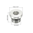 thumbnail image 2 of Tapa de ajuste de tubo de cabeza hexagonal interna Uxcell, tapón de socket de acero con rosca macho y anillo de sellado 3/8-24UNF 3, 2 of 5