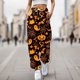 thumbnail image 1 of WILLBEST Pantalones Casuales para Mujer, de Cintura Alta, Holgados, con Bolsillos, Cómodos, para Uso Diario, con Estampado de Halloween para Otoño E Invierno. Mediana, 1 of 4