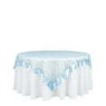 thumbnail image 6 of Efavormart Light Blue Organza Embroidered Square Tablecloth Overlay 72x72 Square Tablecloth Cover For Wedding Party Event Banquet, 6 of 11