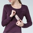 thumbnail image 7 of Aofany Maternity Tops for Pregnant Women Solid Color Longs Sleeve Breastfeeding Clothes Casual Pregnancy Shirts, 7 of 7