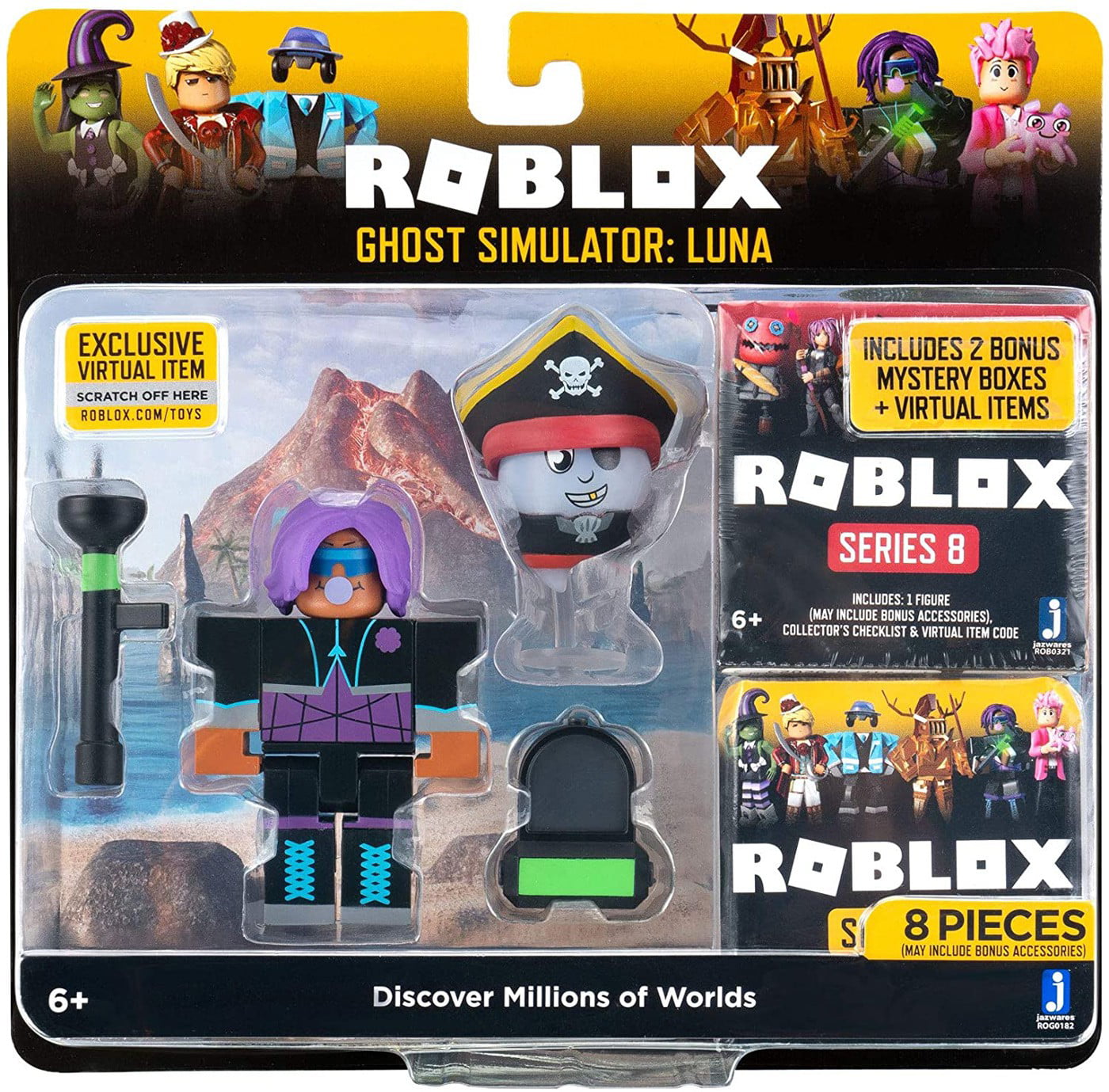 Roblox Ghost Simulator Luna Action Figure 2 Bonus Mystery Packs Walmart Com Walmart Com - roblox princess simulator