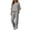 A-Gray, variant on Two Piece Outfits for Women Women's Casual Cotton and Linen Suit Trousers and 3/4 Sleeve Round Neck Tops Suit Casual Sets for Daily Wear A-Army Green M