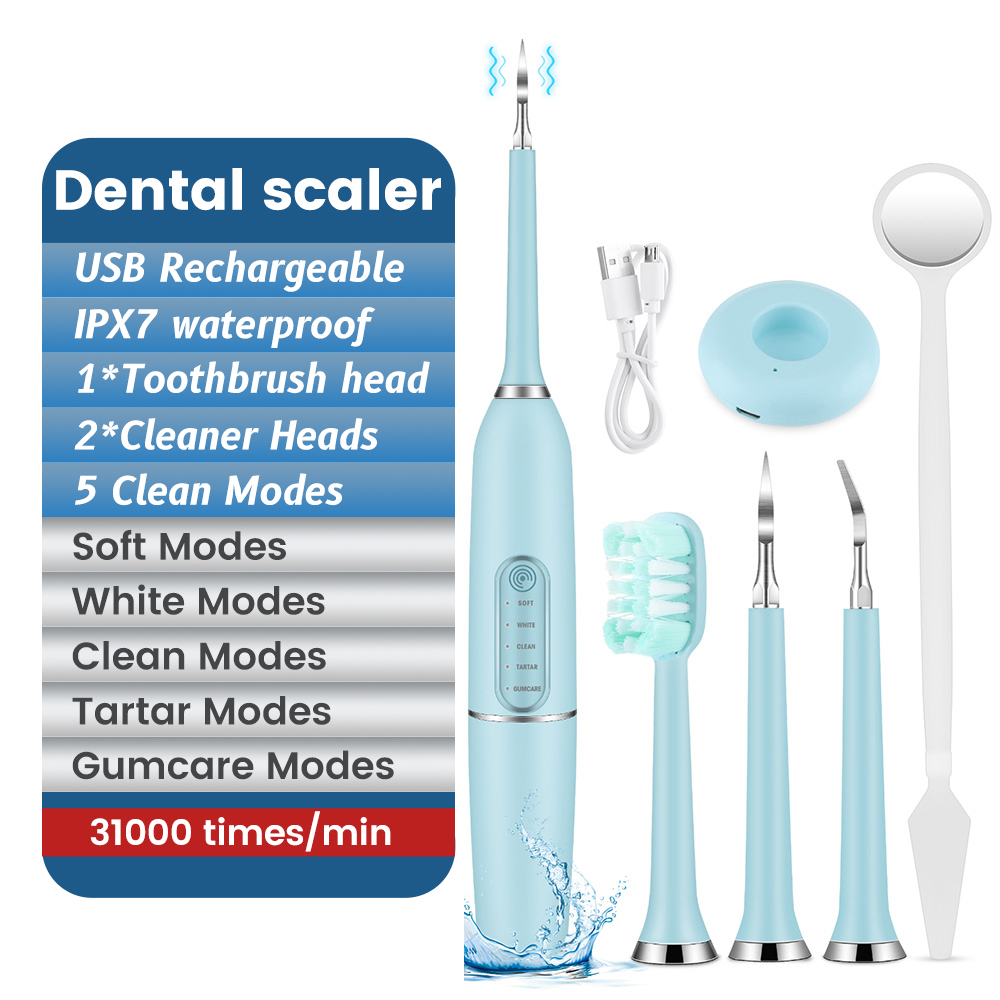 Ultrasonic dental calculus scaler oral teeth irrigator tartar calculus remover plaque stains cleaner remova teeth whitening