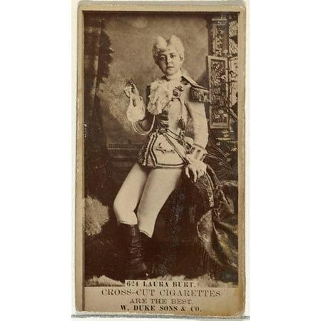 624 Series - Card Number 624 Laura Burt from the Actors and Actresses series (N145-3) issued by Duke Sons & Co to promote Cross Cut Cigarettes Poster Print (18 x 24)