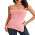 thumbnail image 3 of Été Décolleté Épaule Bandeau Tube Tops Casual Femmes Sans Manches Dos Bustier Tops Rue Parti Club, 3 of 7
