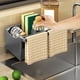 thumbnail image 5 of Organizador de Fregadero, Portaesponjas, Soporte para Cepillos con Bandeja de Drenaje Automático, 25x13.5x10cm, para Almacenamiento de Esponjas, Jabón y Cepillos, 5 of 7