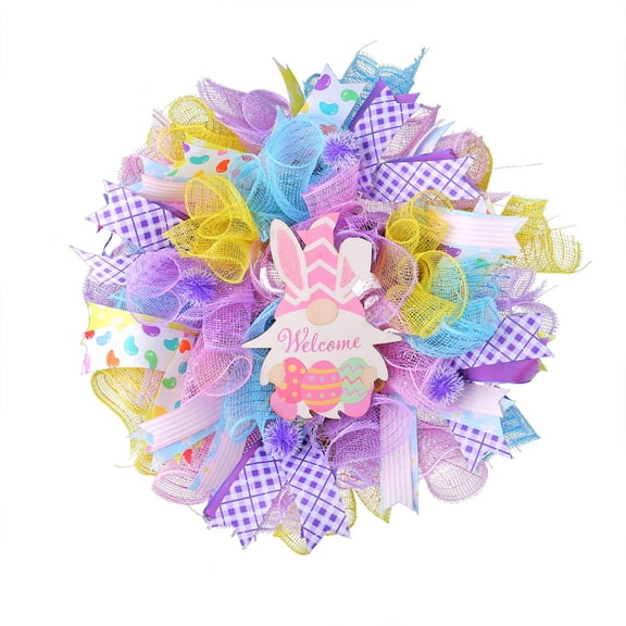 Wreath Clearance! YZEGDCH Easter Wreaths for Front Door, Artificial Wreath for Door, Outdoor Indoor Fireplace Window Wall Hanging Decor