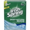 Irish Spring Deep Action Scrub Deodorant Bar Soap, 3.75 oz bars, 8 ea