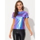 thumbnail image 3 of Disfraz de Halloween Top Multicolor Brillante Metálica Para Mujer negro verde oscuro XL, 3 of 5