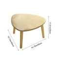 thumbnail image 3 of Triangle Table in Wood Mid Century Modern Solid Wood Base and Triangle Table for Living Room Low Minimalist Tea Table Coffee Tables （Khaki）, 3 of 6
