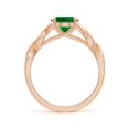 thumbnail image 2 of ANGARA Lab Grown 1.5 Ct Oval Emerald Celtic Knot Engagement Ring for Women in 14K Rose Gold (Size-9x7mm) | May Birthstone, Birthday, Anniversary, Jewelry Gift for Women | Lab-Grown Emerald Ring, 2 of 9