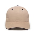 thumbnail image 4 of Outdoor Cap Brushed Twill Sandwich Visor Cap, Khaki & Navy - One Size, 4 of 9