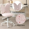 thumbnail image 5 of Butterfly Kids Desk Chair Girls Students Study Chair Adjustable Computer Chair Furry Swivel Office Chair Child Reading Chair for Home/Bedroom/School/Dorm, Pink, 5 of 8
