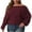 Wine-Sweaters, variant on AGWOLF Plus Size Sweaters for Women Cozy Off the Shoulder Knit Pullover Solid Basic Lantern Long Sleeve Jumper Tops