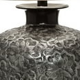 thumbnail image 3 of Neji 26 Inch Table Lamp Curved Pot Design Base Floral Pattern Silver - Saltoro Sherpi, 3 of 5