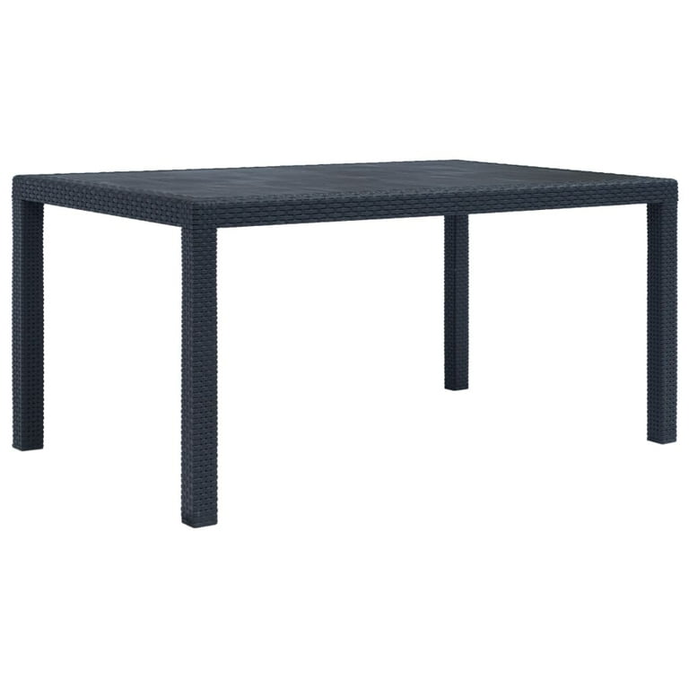 Vidaxl - vidaXL Table de jardin Anthracite 220x90x72 cm Plastique