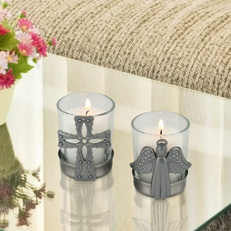 Small Cross Votive Tealight Candle Holder Religious Gray Sold Separately