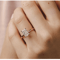 thumbnail image 3 of Radiant Cut 2.5 Ct Solitaire Diamond Engagement Ring Plated Yellow Gold Simple Comfort Ring for Her, 3 of 4