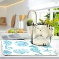 thumbnail image 5 of Beach Coastal Seahorse Dish Drying Mat Microfiber Kitchen Mats Large Counter Absorbent Dish Pad Drainer Rack 16"x18", 5 of 7